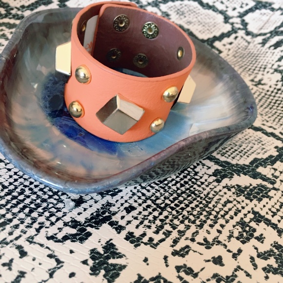 Jewelry - Women's Gold and Orange Bracelet Stud Bracelet